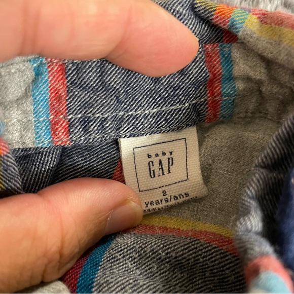 Baby Gap Long Sleeves Shirt Button Down 2 Years - Picture 5 of 5